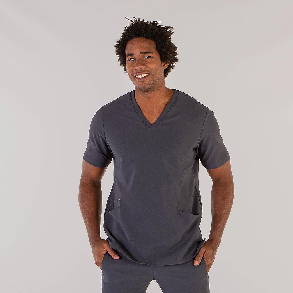 OSCAR: blusa de hombre manga corta con cuello pico - Imagen 7