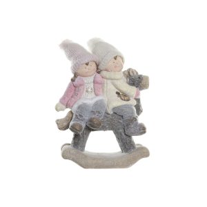 Adorno Navideño DKD Home Decor Fibra de Vidrio Niños (45 x 25 x 56 cm)