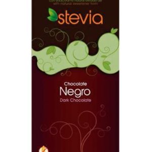 CHOCOLATE NEGRO 60% CACAO CON STEVIA, 100 g