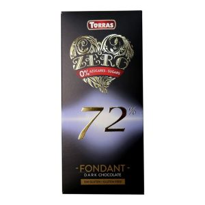 CHOCOLATE NEGRO FONDANT ZERO SIN AZUCAR 72% CACAO 100G