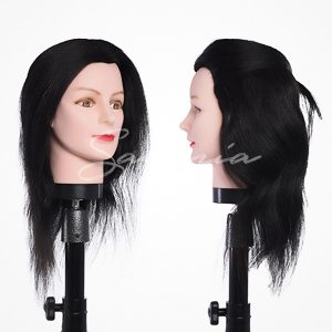 Cabeza Maniquí Cabello Natural Negro