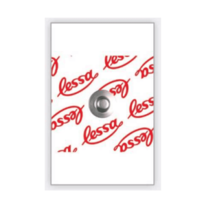 Electrodos rectangulares LESSA ECG FOAM 44×28 conector corchete (100 unidades/2500 unidades)