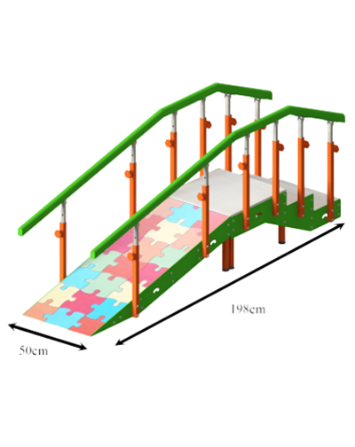 Escalera infantil de 3 peldaños con rampa - Imagen 3