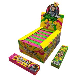 Papel de liar sin blanquear Monkey King Ready To Fly King size slim con boquillas (24 unidades/expositor)