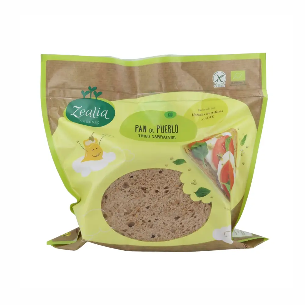 Pan de Pueblo Trigo Sarraceno Bio Sin Gluten Zealia, 330 grs - Imagen 2