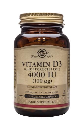 VITAMINA D3 4000 UI (Colecalciferol) 120 Cápsulas