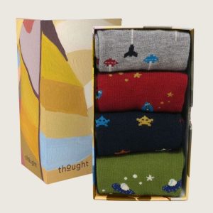 Calcetines frikis de bambú y algodón orgánico. Pack de 4