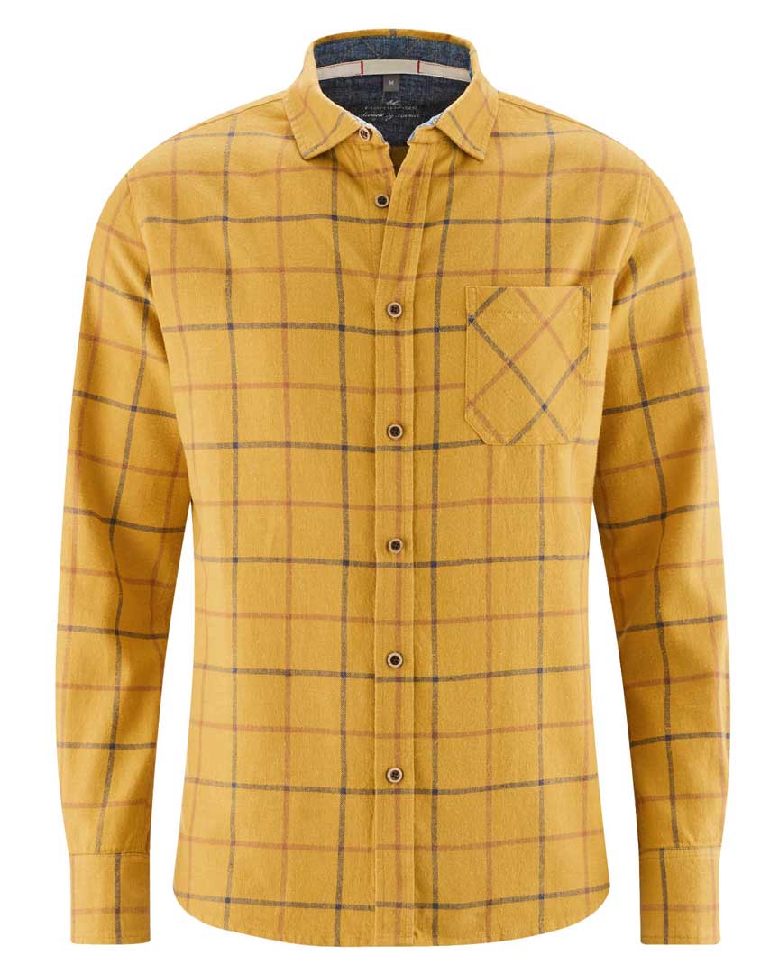 Camisa de franela a cuadros ecológica para hombre - Imagen 6