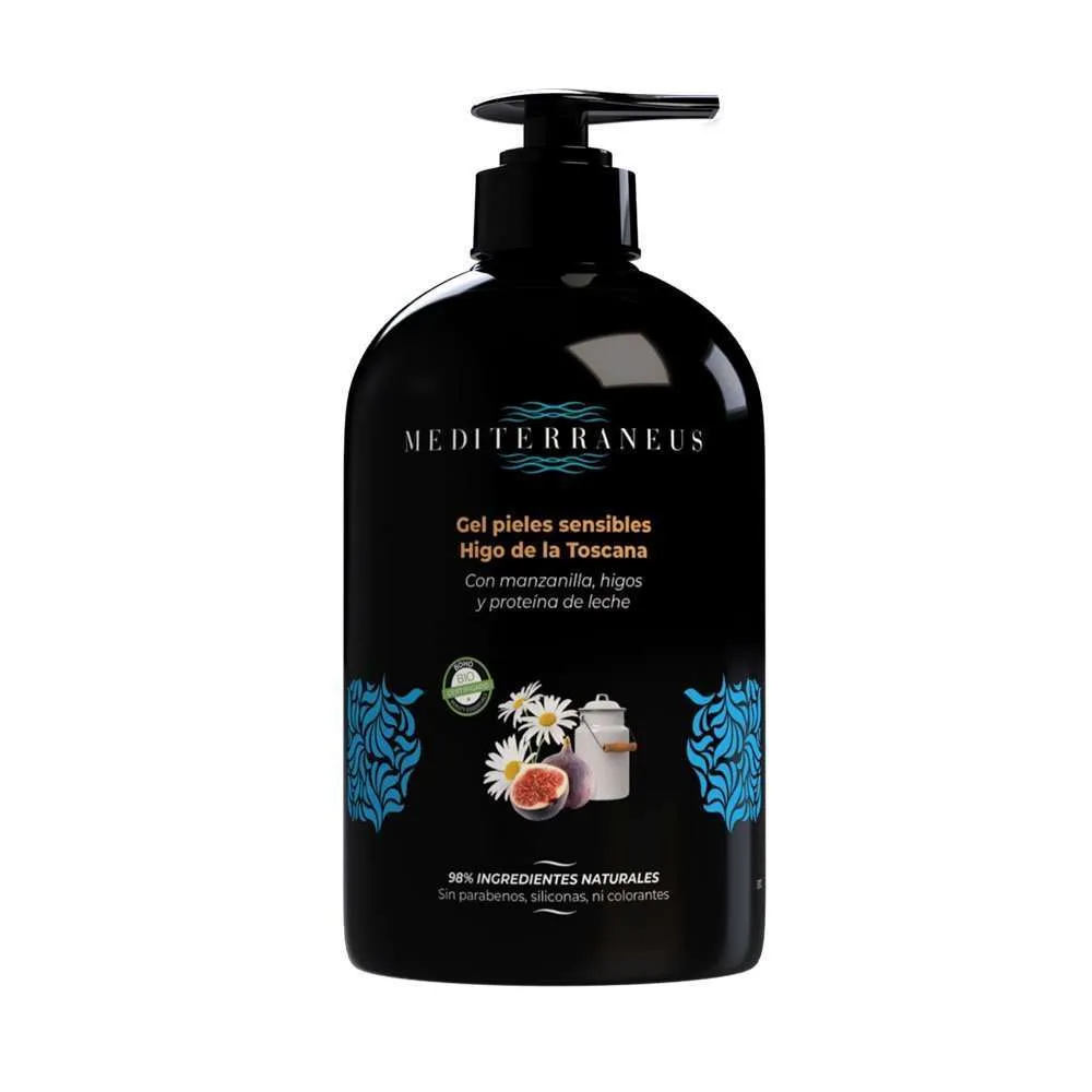 Gel de baño BIO, especial Pieles sensibles Higo de la Toscana 500 ml. Mediterraneus. - Imagen 2
