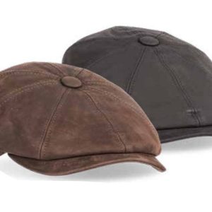 Gorra 100% de piel Hattera Solid con botón