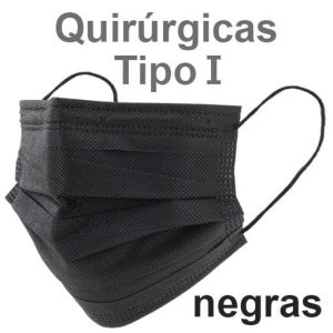 Comprar mascarilla adulto quirúrgica negra