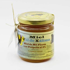 Miel con Própolis (al 3%), 500g. Val de Xálima (Extremadura)