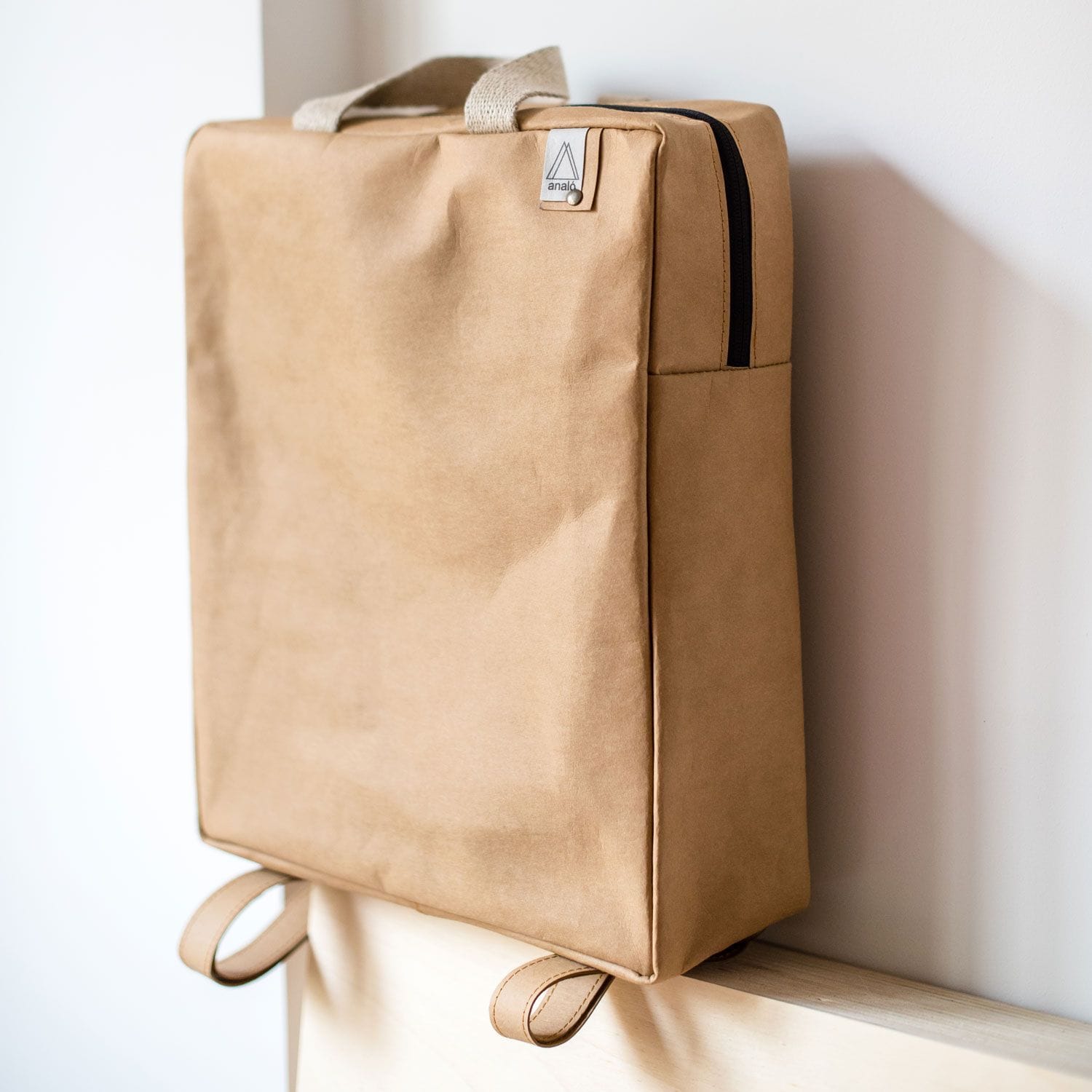 Mochila de papel lavable con cremallera - Imagen 2