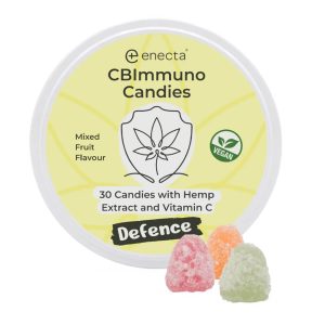 Enecta CBImmuno Caramelos Defensa con extracto de cáñamo orgánico y vitamina C (30 uds)
