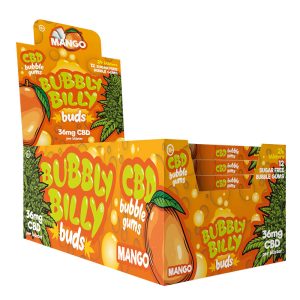 Bubbly Billy Chicles de Cannabis 36mg CBD Mango THC Free (24uds/display)
