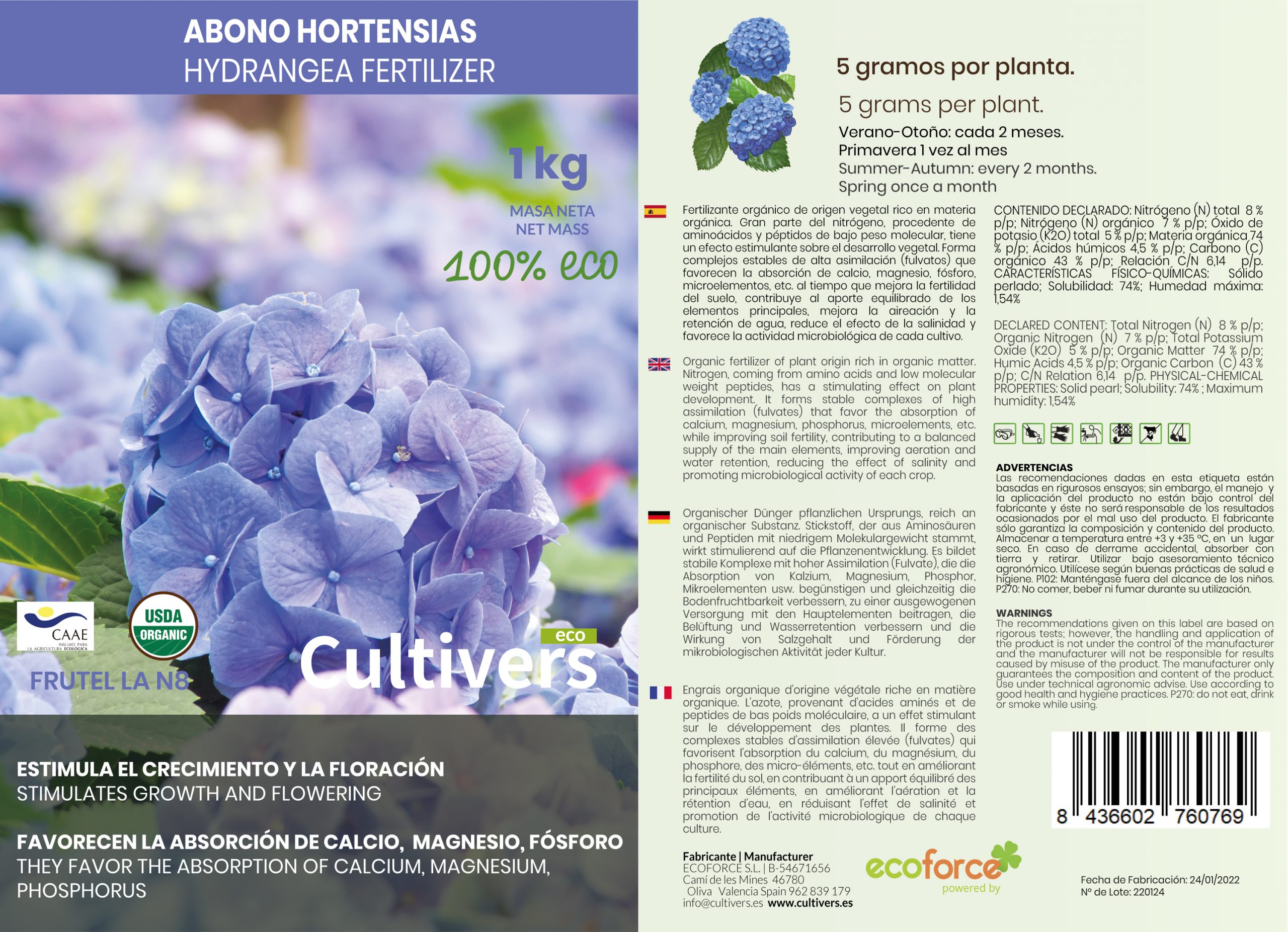 Abono Hortensias Ecológico - Imagen 4