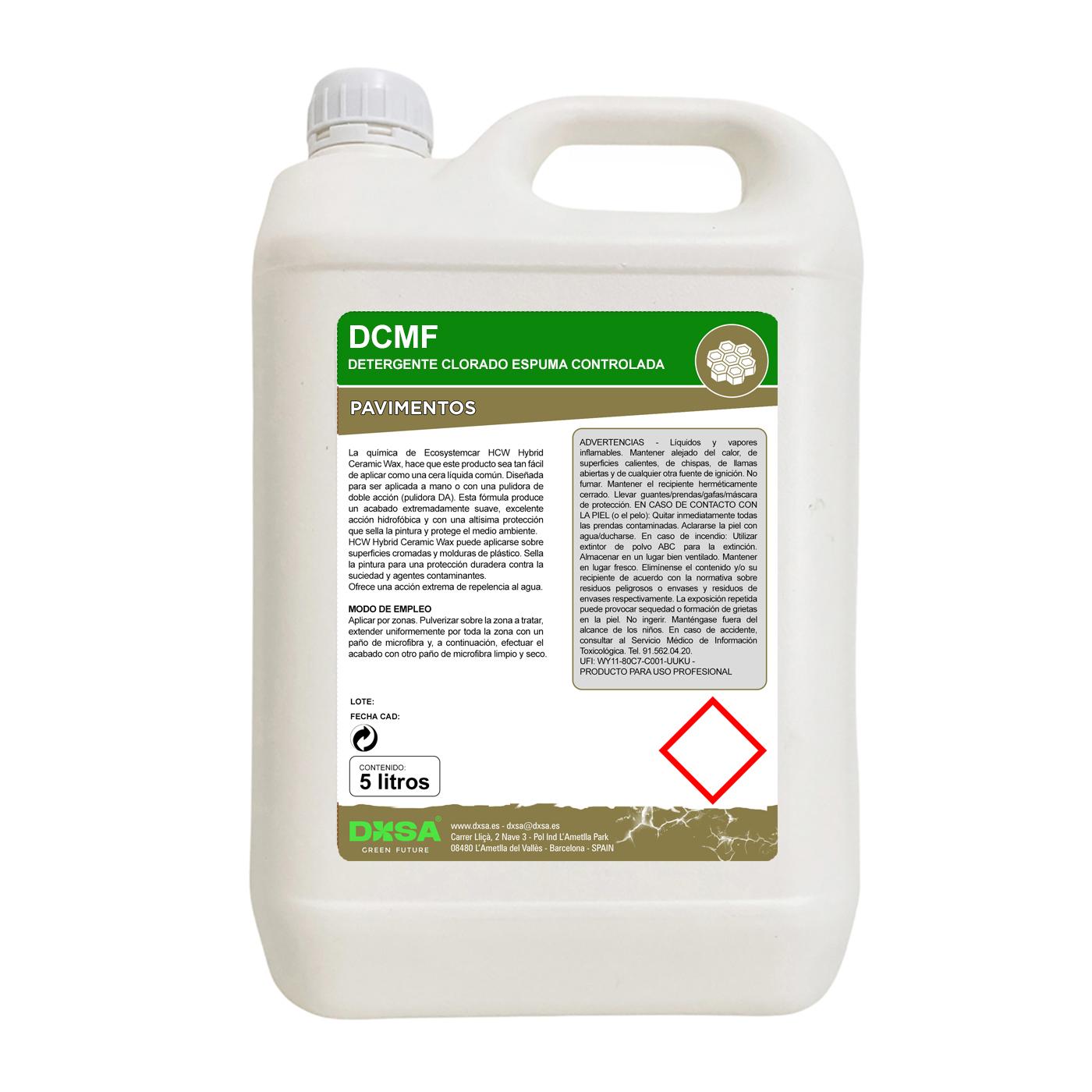 DCMF Detergente clorado de espuma controlada - Imagen 2