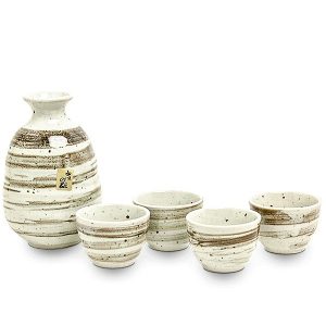 Juego De Sake Patron Piedra Pomez