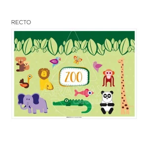 MANTELINES PARA COLOREAR ZOO 31x43CM CELULOSA