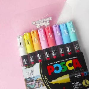 Set Marcadores Uni POSCA 0.7mm x8 Unidades Pastel